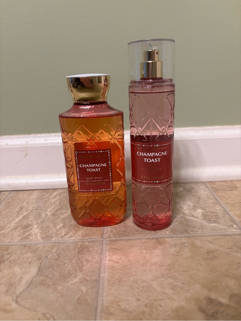 Bath & Body Works Champagne Toast Body Wash & Fine Fragrance Mist - Pink/Gold